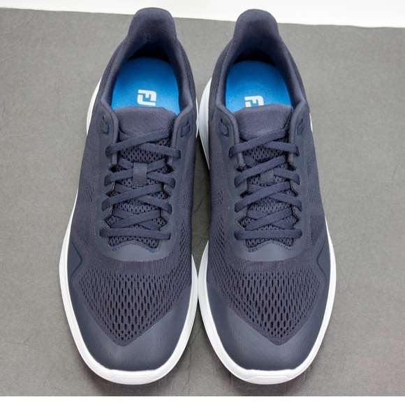 FootJoy FJ Flex Mens Size US 9 Wide Spikeless Performance Golf Shoes Navy 56140 - Picture 8 of 13